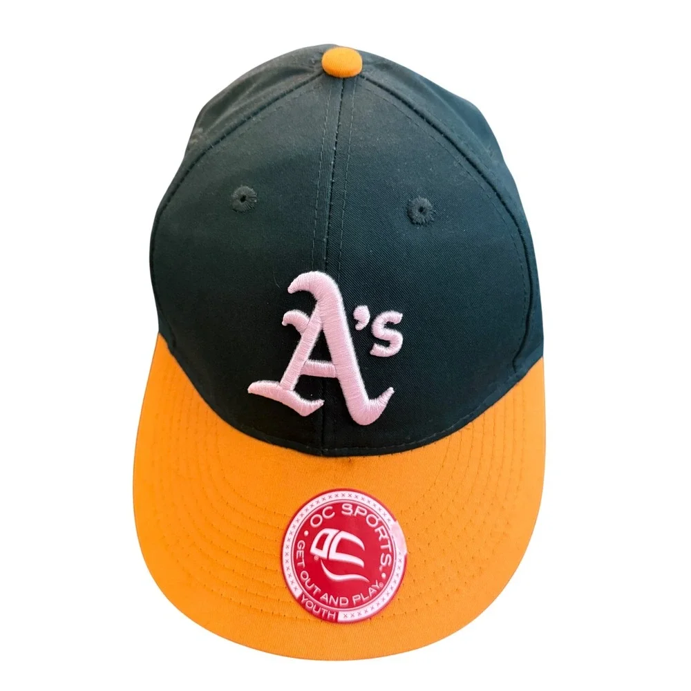 Oakland Athletics Youth Hat‎ Green Yellow White Logo OC Sports MLB Cap